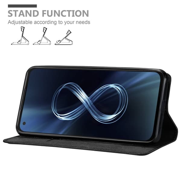 Asus ZenFone 8 Suojakotelo Suojakuori Lompakkokotelo Matkapuhelinkotelo jossa magneettisuljenta, jalusta-toiminto ja korttitasku