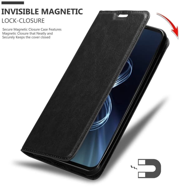 Asus ZenFone 8 Suojakotelo Suojakuori Lompakkokotelo Matkapuhelinkotelo jossa magneettisuljenta, jalusta-toiminto ja korttitasku