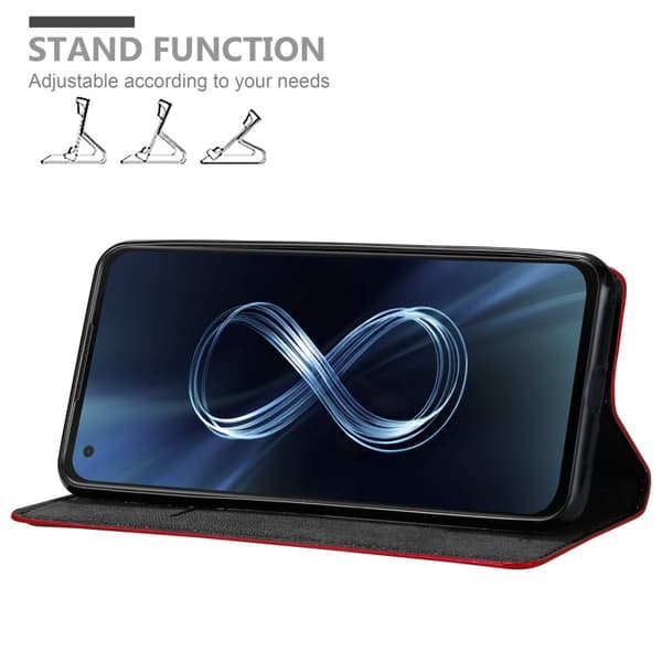 Asus ZenFone 8 Suojakotelo Suojakuori Lompakkokotelo Matkapuhelinkotelo jossa magneettisuljenta, jalusta-toiminto ja korttitasku