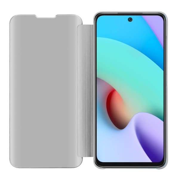 Xiaomi RedMi 10 Lompakkokotelo Matkapuhelinkotelo Suojakuori Clear View Mirror Suojakotelo jalusta toiminto 360 asteen suojaus