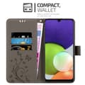 Miniatyrbilde 3 av 8: Deksel til Samsung Galaxy A22 4G / M22 / M32 4G Lommebokdeksel i blomster design med magnetisk lukking, stativfunksjon og kortplasser