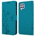 Miniatyrbilde 8 av 8: Deksel til Samsung Galaxy A22 4G / M22 / M32 4G Lommebokdeksel i blomster design med magnetisk lukking, stativfunksjon og kortplasser