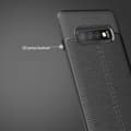 Miniatyrbild 5 av 7: Samsung Galaxy S10 PLUS Skal Fodral Mobilskydd av flexibelt TPU-silikon med ädel läderimitation