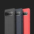 Miniatyrbilde 8 av 8: Deksel til Samsung Galaxy S10 5G Beskyttelsesdeksel laget av TPU-silikon med påføring av edelt skinnimitasjon