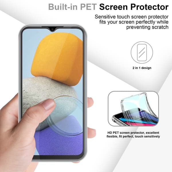 Samsung Galaxy M23 5G Suojakuori Suojakotelo 360° ympäryssuojaus näytönsuojuksen kanssa