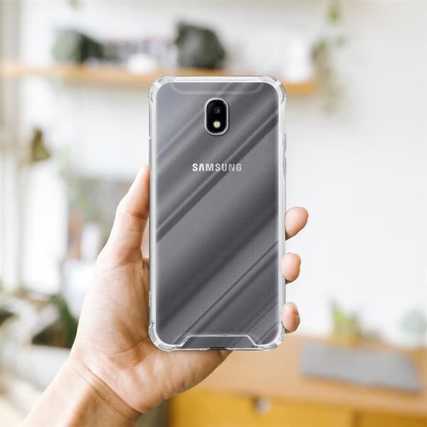 Samsung Galaxy J7 2017 Suojakuori Suojakotelo 2x karkaistua suojalasi jossa on TPU-silikonireuna ja akryylilasin takaosa