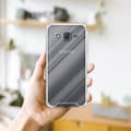 Miniatyrbild 3 av 7: Skal och 2x härdat skyddsglas för Samsung Galaxy J7 2015 - Hybridskyddsomslag med TPU-silikonkant och akrylbaksida