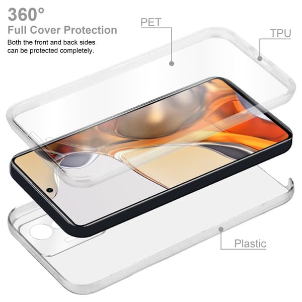 Xiaomi 11T / 11T PRO Fodral Skal 360° Helkroppsskydd Skal på fram och baksidan, skydd runt om med mobilskydd för displayen