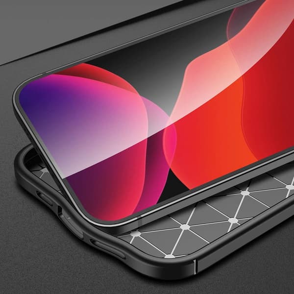 iPhone 13 PRO Skal Fodral Mobilskydd av flexibelt TPU-silikon med ädel läderimitation
