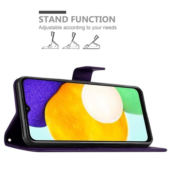 Deksel til Samsung Galaxy A13 5G Lommebokdeksel i blomster design med magnetisk lukking, stativfunksjon og kortplasser