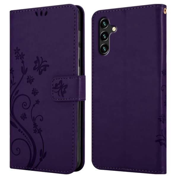 Deksel til Samsung Galaxy A13 5G Lommebokdeksel i blomster design med magnetisk lukking, stativfunksjon og kortplasser