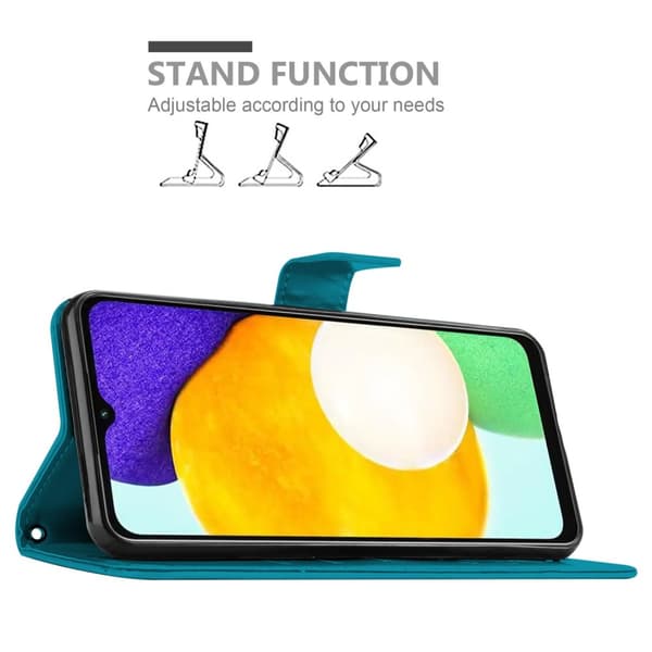 Deksel til Samsung Galaxy A13 5G Lommebokdeksel i blomster design med magnetisk lukking, stativfunksjon og kortplasser