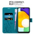 Miniatyrbilde 2 av 7: Deksel til Samsung Galaxy A13 5G Lommebokdeksel i blomster design med magnetisk lukking, stativfunksjon og kortplasser