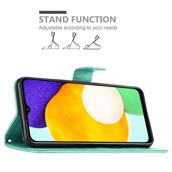Deksel til Samsung Galaxy A13 5G Lommebokdeksel i blomster design med magnetisk lukking, stativfunksjon og kortplasser