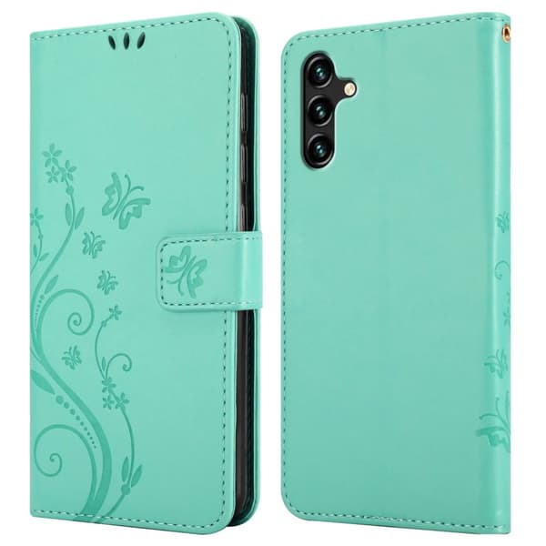 Deksel til Samsung Galaxy A13 5G Lommebokdeksel i blomster design med magnetisk lukking, stativfunksjon og kortplasser