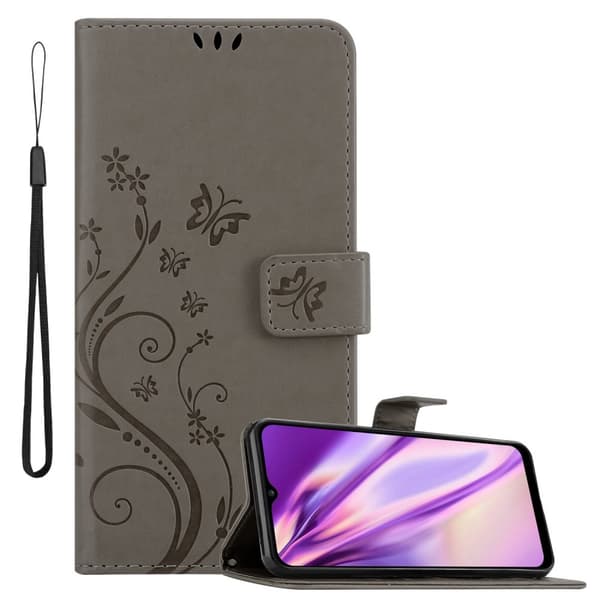 Deksel til Samsung Galaxy A03s Lommebokdeksel i blomster design med magnetisk lukking, stativfunksjon og kortplasser