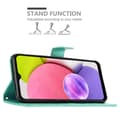Miniatyrbilde 3 av 7: Deksel til Samsung Galaxy A03s Lommebokdeksel i blomster design med magnetisk lukking, stativfunksjon og kortplasser