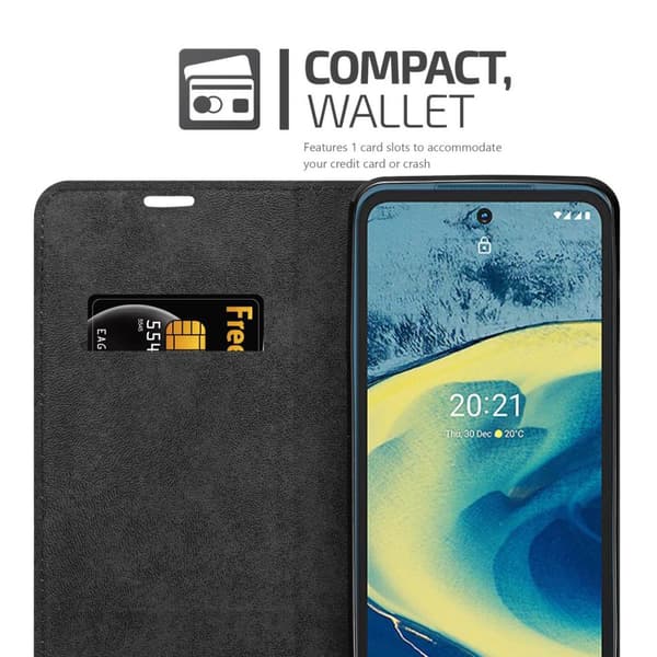 Nokia XR20 Fodral Skal Plånboksfodral Case med magnetisk stängning, ståfunktion och kortficka