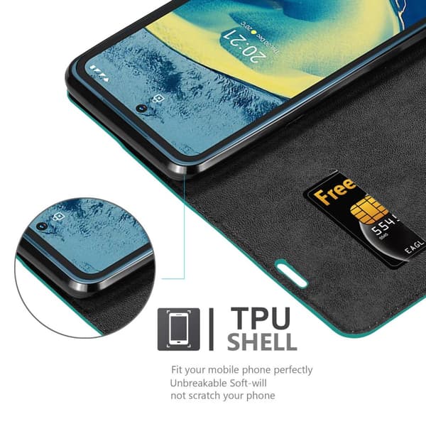 Nokia XR20 Fodral Skal Plånboksfodral Case med magnetisk stängning, ståfunktion och kortficka