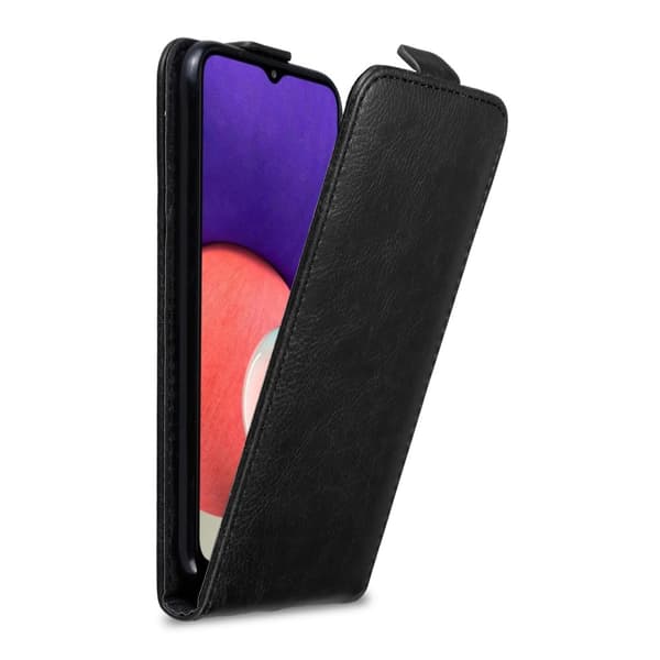 Deksel til Samsung Galaxy A22 5G Flip Etui med magnetisk lukking NATTSORT