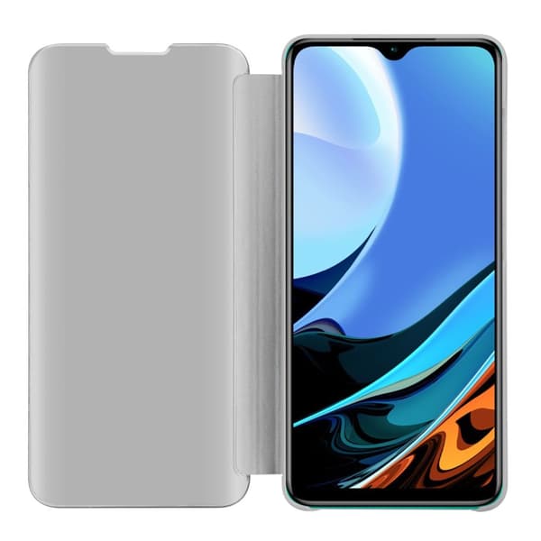 Xiaomi RedMi 9T / POCO M3 Lompakkokotelo Matkapuhelinkotelo Suojakuori Clear View Mirror Suojakotelo jalusta toiminto 360 asteen suojaus