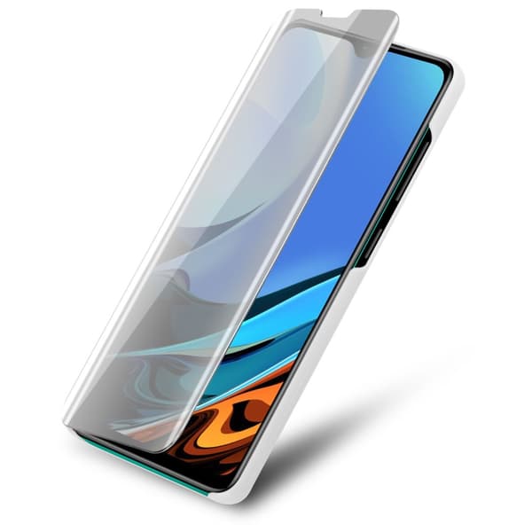 Xiaomi RedMi 9T / POCO M3 Lompakkokotelo Matkapuhelinkotelo Suojakuori Clear View Mirror Suojakotelo jalusta toiminto 360 asteen suojaus