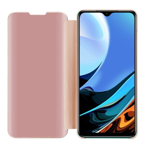 Xiaomi RedMi 9T / POCO M3 Lompakkokotelo Matkapuhelinkotelo Suojakuori Clear View Mirror Suojakotelo jalusta toiminto 360 asteen suojaus