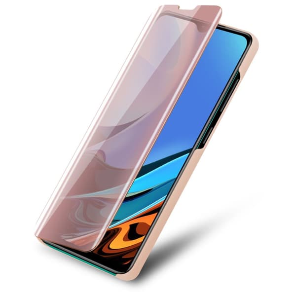 Xiaomi RedMi 9T / POCO M3 Lompakkokotelo Matkapuhelinkotelo Suojakuori Clear View Mirror Suojakotelo jalusta toiminto 360 asteen suojaus