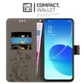 Miniatyrbild 4 av 11: Oppo Reno6 5G Skal Fodral i blomdesign Mobilskydd Case Cover med magnetisk stängning, ståfunktion och kortplatser