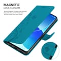Miniatyrbild 8 av 11: Oppo Reno6 5G Skal Fodral i blomdesign Mobilskydd Case Cover med magnetisk stängning, ståfunktion och kortplatser
