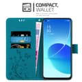 Miniatyrbild 4 av 11: Oppo Reno6 5G Skal Fodral i blomdesign Mobilskydd Case Cover med magnetisk stängning, ståfunktion och kortplatser
