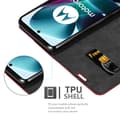 Miniatyrbilde 5 av 8: Lommebokdeksel til Motorola MOTO G200 5G Deksel med magnetisk lukking, stativfunksjon og kortlomme