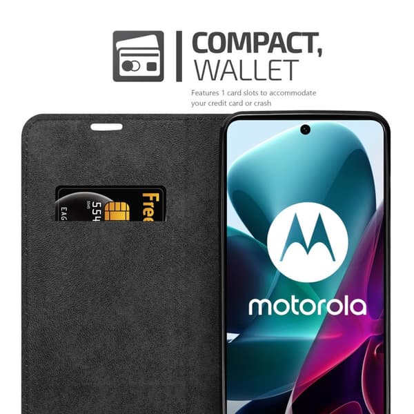 Lommebokdeksel til Motorola MOTO G200 5G Deksel med magnetisk lukking, stativfunksjon og kortlomme