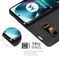Miniatyrbilde 5 av 8: Lommebokdeksel til Motorola MOTO G200 5G Deksel med magnetisk lukking, stativfunksjon og kortlomme