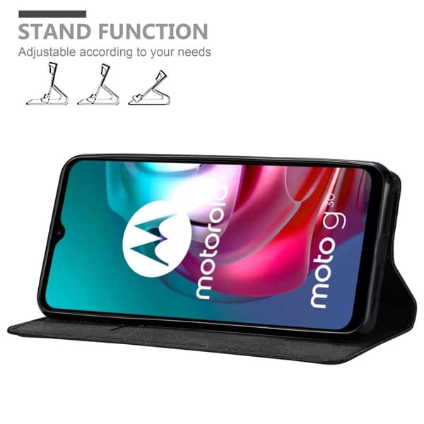 Motorola MOTO G10 / G30 Suojakotelo Suojakuori Lompakkokotelo Matkapuhelinkotelo jossa magneettisuljenta, jalusta-toiminto ja korttitasku