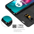 Pikkukuva 5 / 8: Motorola MOTO G10 / G30 Suojakotelo Suojakuori Lompakkokotelo Matkapuhelinkotelo jossa magneettisuljenta, jalusta-toiminto ja korttitasku