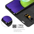 Miniatyrbild 5 av 8: Samsung Galaxy A22 4G / M22 / M32 4G Fodral Skal Plånboksfodral Case med magnetisk stängning, ståfunktion och kortficka