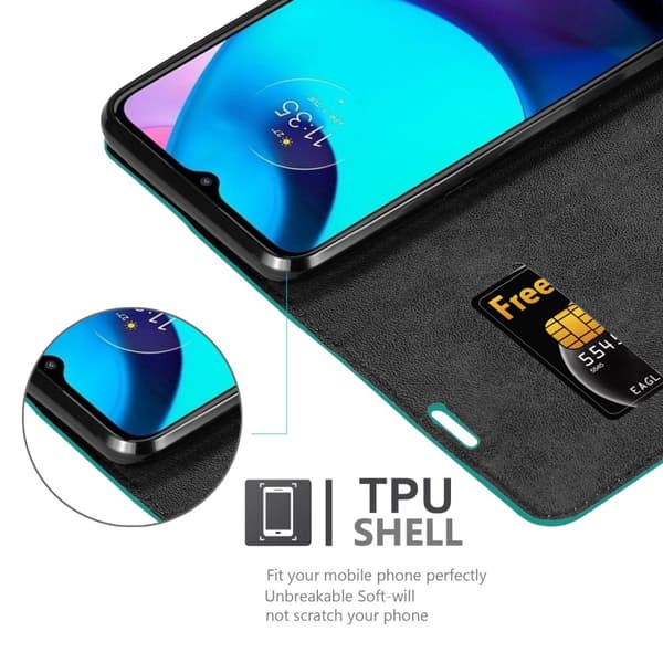 Motorola MOTO E20 / E30 / E40 Suojakotelo Suojakuori Lompakkokotelo Matkapuhelinkotelo jossa magneettisuljenta, jalusta-toiminto ja korttitasku