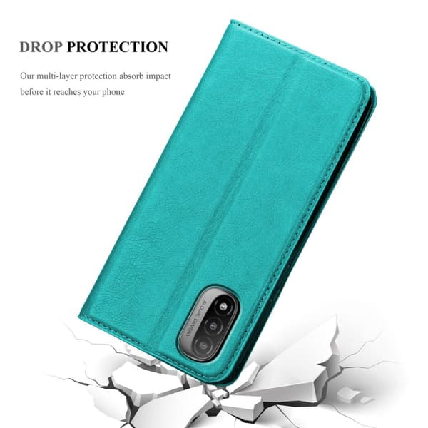 Motorola MOTO E20 / E30 / E40 Suojakotelo Suojakuori Lompakkokotelo Matkapuhelinkotelo jossa magneettisuljenta, jalusta-toiminto ja korttitasku