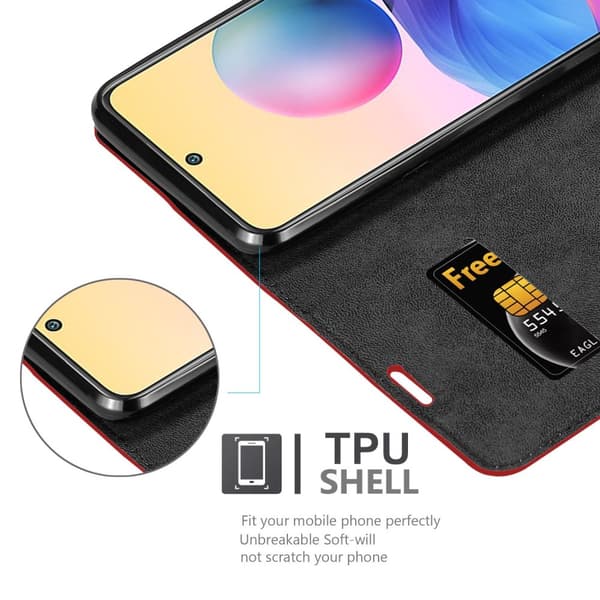 Xiaomi RedMi NOTE 10 5G / POCO M3 PRO 5G Suojakotelo Suojakuori Lompakkokotelo Matkapuhelinkotelo jossa magneettisuljenta, jalusta-toiminto ja