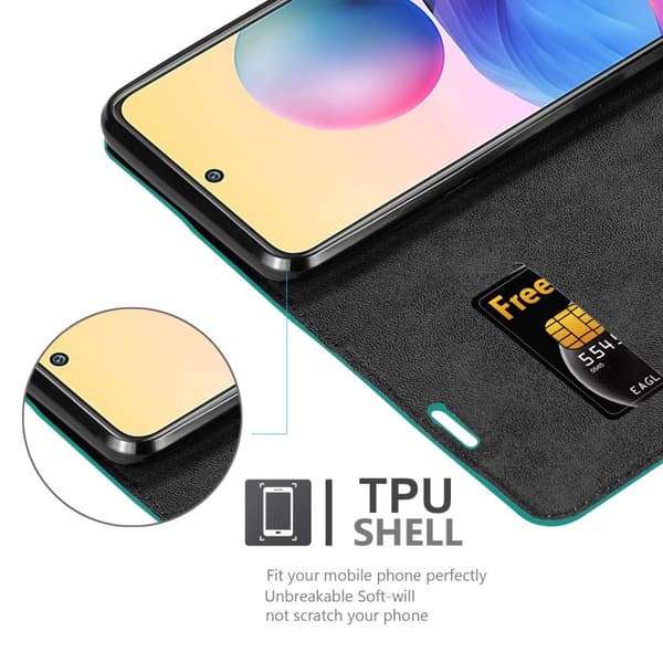 Xiaomi RedMi NOTE 10 5G / POCO M3 PRO 5G Suojakotelo Suojakuori Lompakkokotelo Matkapuhelinkotelo jossa magneettisuljenta, jalusta-toiminto ja