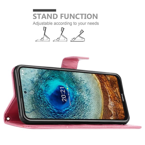 Nokia X10 / X20 Pungetui Cover Blomster ()