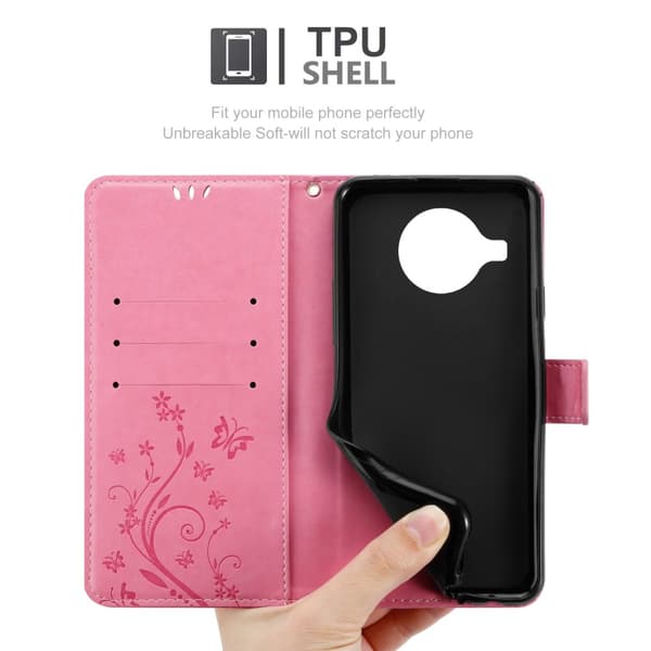 Nokia X10 / X20 Pungetui Cover Blomster ()