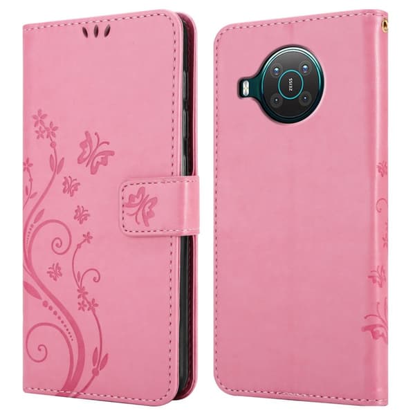 Nokia X10 / X20 Pungetui Cover Blomster ()