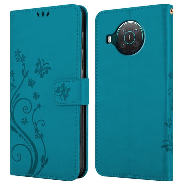 Nokia X10 / X20 Pungetui Cover Blomster ()