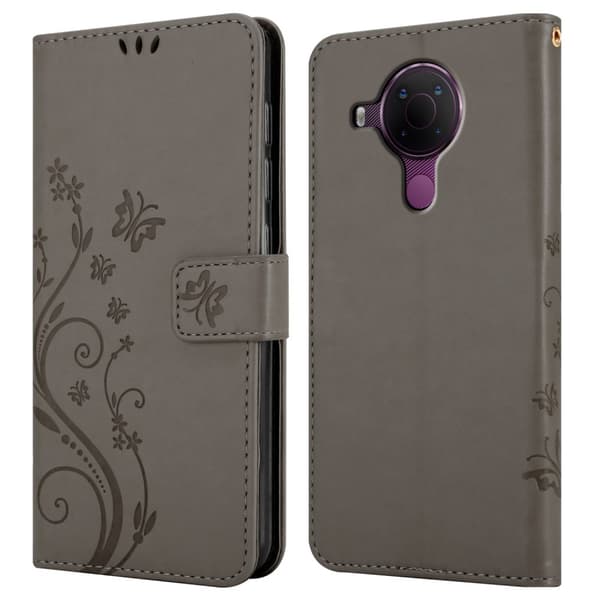 Nokia 5.4 Pungetui Cover Blomster ()