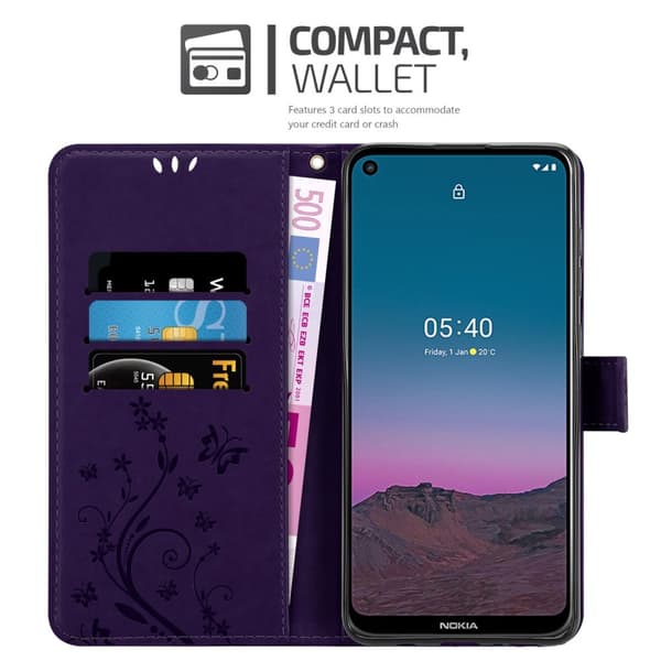 Nokia 5.4 Pungetui Cover Blomster ()