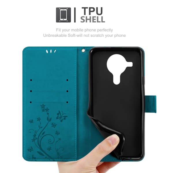 Nokia 5.4 Pungetui Cover Blomster ()