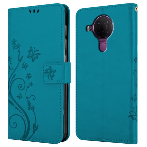 Nokia 5.4 Pungetui Cover Blomster ()