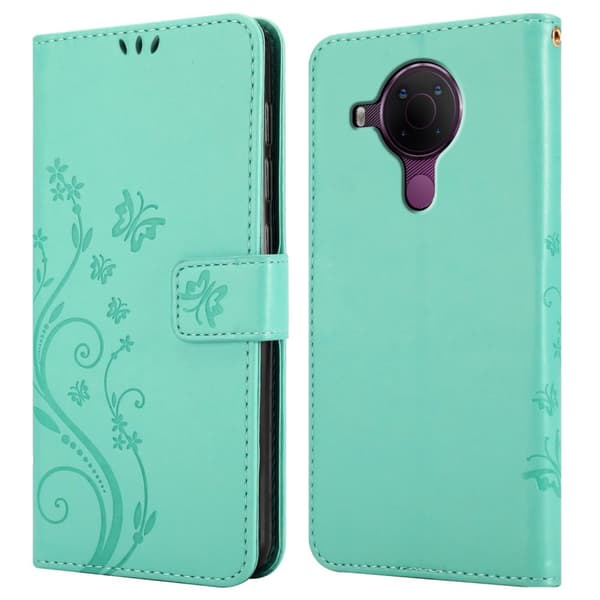 Nokia 5.4 Pungetui Cover Blomster ()
